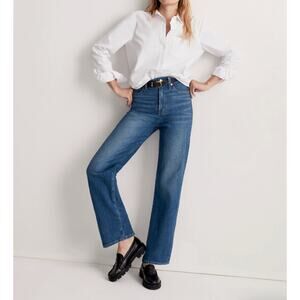 Madewell The Perfect Vintage Wide-Leg Jeans Sz 26 Leifland Wash Comfort Stretch